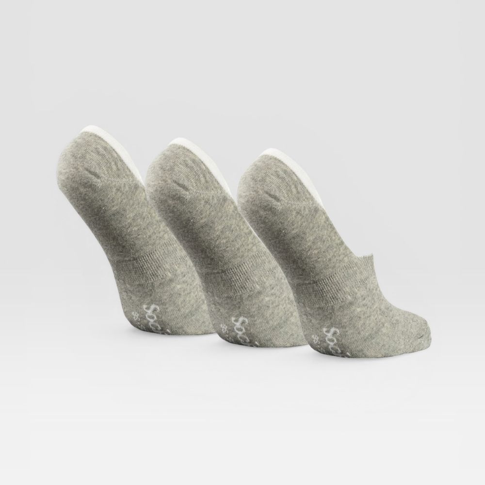 Grijze Sockly Invisible sokken achteraanzicht