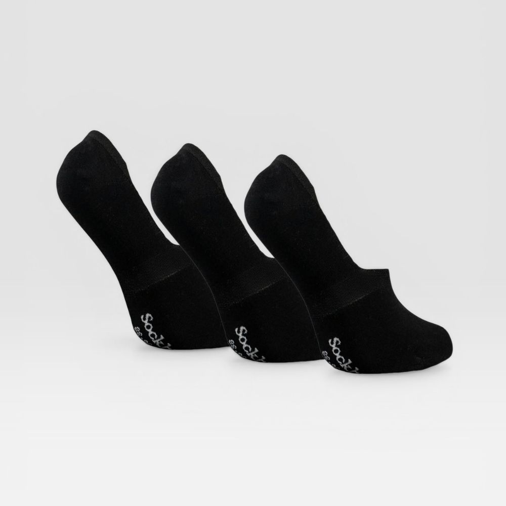 Zwarte Sockly Invisible sokken achteraanzicht